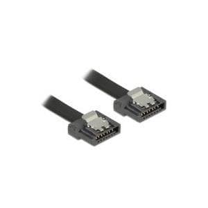 DeLOCK FLEXI - SATA-kabel - Seriel ATA 150/300/600 - 7-benet SATA (M) - 7-benet SATA (M) - 20 cm - låst - sort (83839)