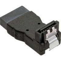 InLine - Serial ATA Adapter - Serial ATA 7-pin (F) - Serial ATA 7-pin (M) - Svart - Angled Down (27700B)