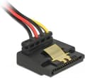 Miniatyrbillede 2 af 4: DeLOCK Molex (m) - SATA (f) vinklet med metalklemmeadapter - 0,30 meter