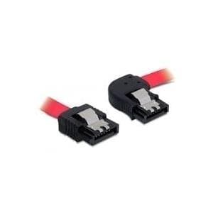 DeLOCK-kabel SATA - Seriell ATA-kabel - Seriell ATA 150/300 - Seriell ATA, 7-stift - Seriell ATA, 7-stift - 30 cm - rätvinklig kontakt, låst - röd (82