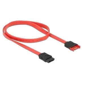 DeLOCK - SATA förlängningskabel - Serial ATA 150/300/600 - 7-pin SATA (M) - 7-pin SATA (W) - 50cm - Röd (83954)