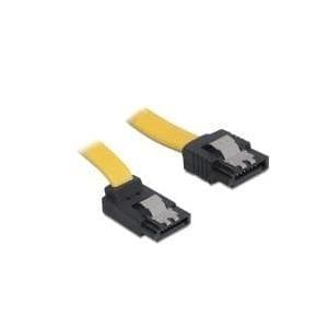 DeLOCK-kabel SATA - Seriell ATA-kabel - Seriell ATA 150/300 - Seriell ATA, 7-stift - Seriell ATA, 7-stift - 30cm - 90 graders kontakt, låst - Gul (824