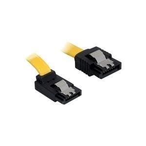 DeLOCK-kabel SATA - SATA-kabel - Seriell ATA 150/300/600 - 7-stifts SATA - till - 7-stifts SATA - 30 cm - 90 graders kontakt, låst (82804)