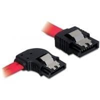 DeLOCK-kabel SATA - Seriel ATA-kabel - Seriel ATA 150/300 - Seriel ATA, 7-benet - Seriel ATA, 7-benet - 50 cm - venstrevinklet stik, låst - rød (82603