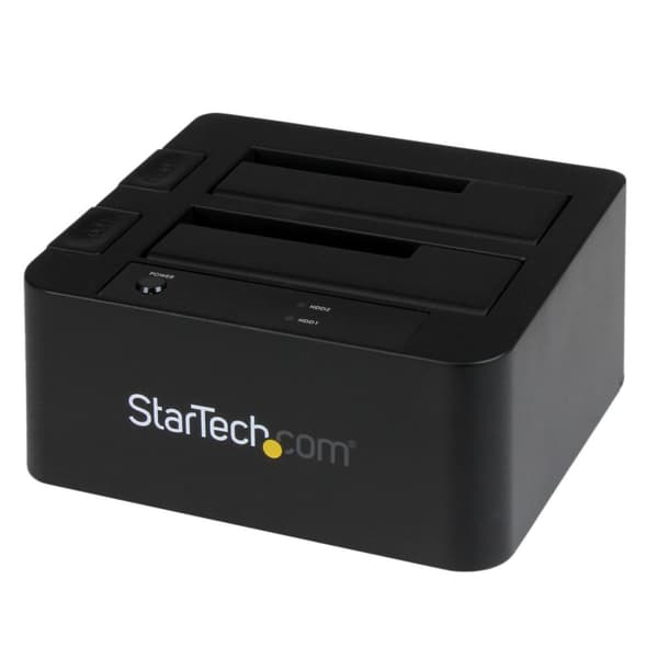 StarTech.com USB 3.0 / eSATA dobbelt harddisk dockingstation med UASP til 2,5/3,5 tommer SATA SSD / HDD SATA 6 Gbps