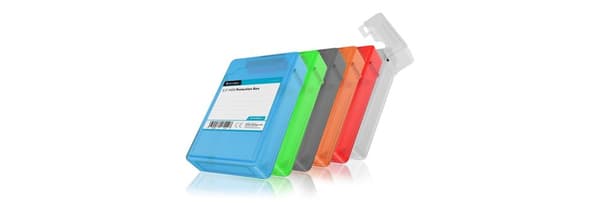 Schutzgehäuse sæt IcyBox sæt, 6 dele til 3,5" HDD Blå, Grøn, Grå, Orange, Rød, Hvid