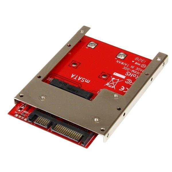 StarTech.com mSATA SSD til 2,5 tommer SATA Adapter / Converter Sort, Rød, Sølv