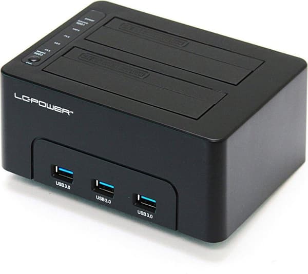 LC-Power LC-DOCK-U3-HUB basestation til lagerdrev USB 3.0 (3.1 Gen 1) Type-B Sort