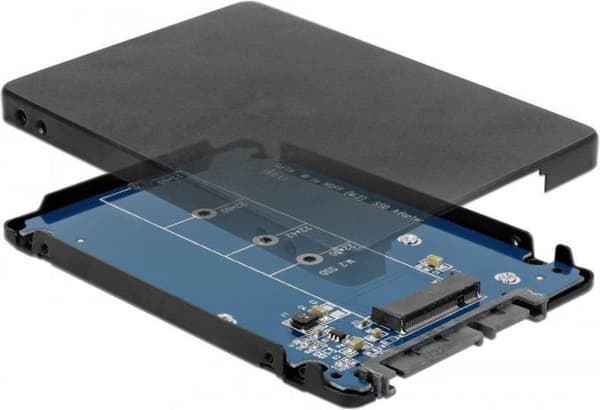 Delock 2,5'' hus til M.2 SSD (maks. 80 mm) - SATA600 / sort Sort