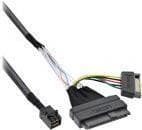 InLine 29620A - 0,5m - Intern - U.2 (SFF-8639) - SFF-8643 + SATA 15pin - Hane/Hane - Svart - 1 st (29620A)