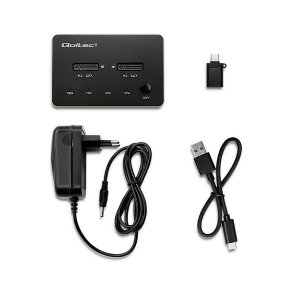 Dockningsstation 2 x M.2 SSD SATA (USB 3.1)