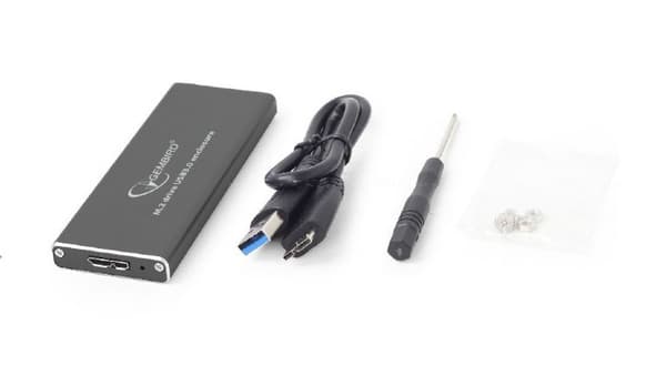 Gembird EE2280-U3C-01 lagerdrevkabinet SSD kabinet Black M.2