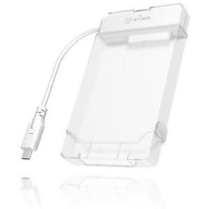 Icy Box Adapter Kabel IcyBox 6,3 cm SATA SSD -> USB 3.0 Type C (wh) (IB-AC703-C) Gennemsigtig, Hvid
