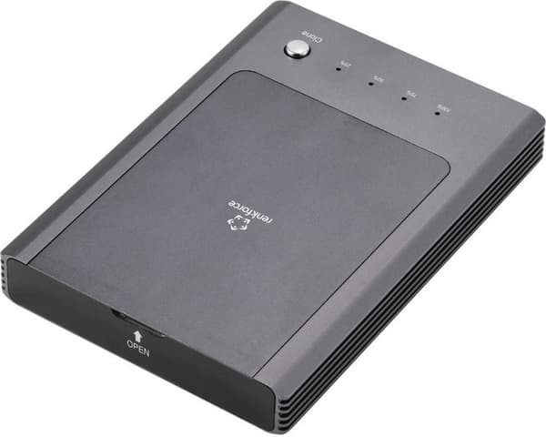 Renkforce RF-ENC-450 USB-C M.2 PCIe NVMe 2 porte Harddisk dockingstation Med kloningsfunktion