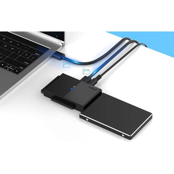Fideco HDD/SSD hårddiskadapter med USB 3.0, SATA, IDE