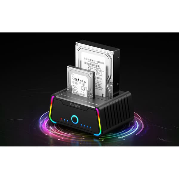 Fideco HDD/SSD-telakointiasema – SATA 2.5"/3.5", USB 3.0 & UASP-tuki