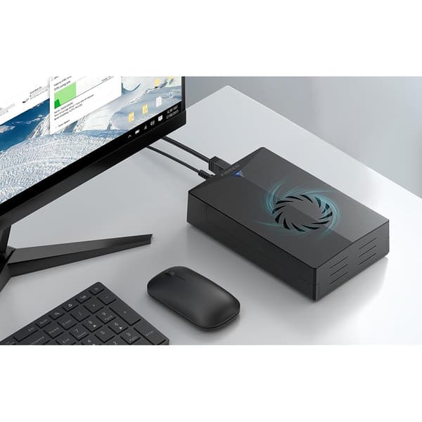 Fideco kiintolevykotelo tuulettimella – USB 3.0 & SATA 2,5"/3,5"