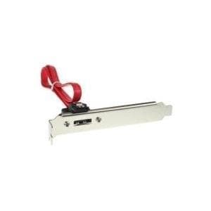1x eSATA port slot beslag slot beslag slot beslag beslag 1x e-SATA ekstern s-ATA SATA intern