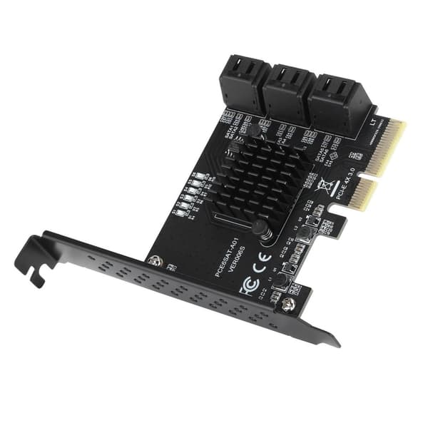 Udvidelseskort PCIE til 6Port SATA3.0-harddisk 6G PCIE3.0 GEN3 4X Interface Hub-adapter