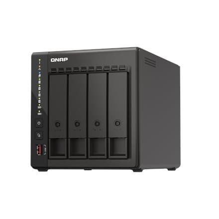 QNAP | 4-Bay desktop NAS | TS-453E-8G | Up to 4 HDD/SSD Hot-Swap | Intel Celeron | J6412 Quad-Core | Processor frequency 2.6 GHz | 8 GB musta