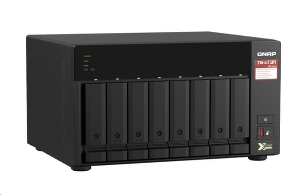 QNAP | 8-Bay QTS and QuTS hero NAS | TS-873A-8G | Up to 8 HDD/SSD Hot-Swap | AMD Ryzen | Ryzen V1500B Quad-Core | Processor frequency 2.2 GHz | 8 GB | Sort