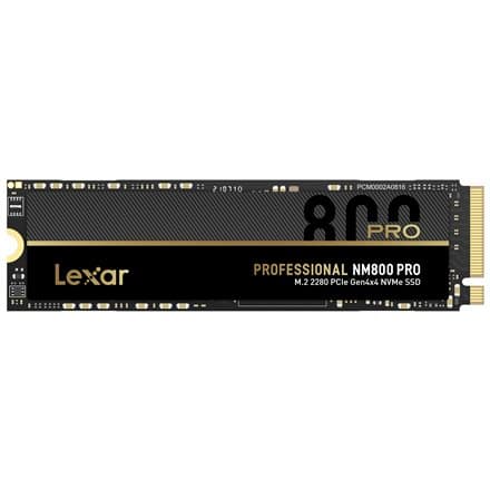 SSD|LEXAR|NM800PRO|512GB|Heatsink M.2|PCIe Gen4|NVMe|3D TLC|Write speed 3500 MBytes/sec|Read speed 7450 MBytes/sec|TBW 500 TB|MTBF 1500000 hours|LNM80