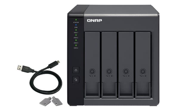 QNAP TR-004 lagerdrev kabinet HDD/SSD kabinet Sort 2,5/3,5"