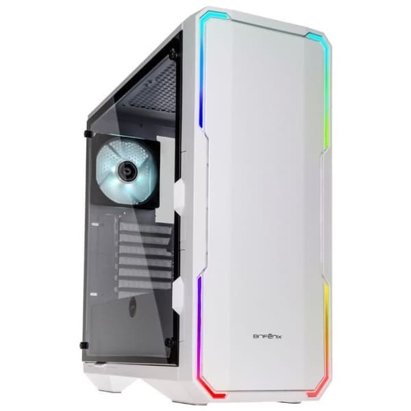 Boitier - BitFenix - Enso RGB - Vit - Fönster i härdat glas - Midi-Tower Vit