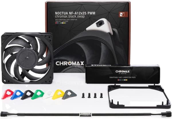 Noctua NF-A12x25 PWM chromax.black.swap - Fläkthus - PWM