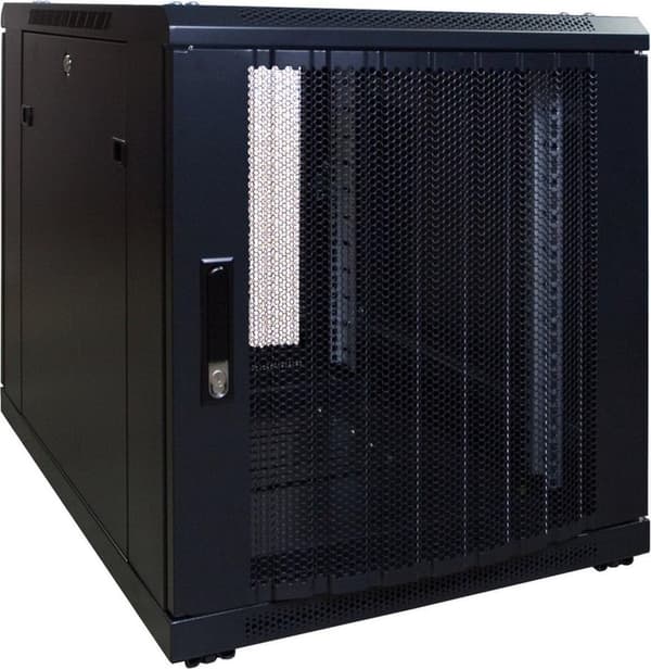 12U mini serverskab med perforeret låge 600x600x720mm (BxDxH)