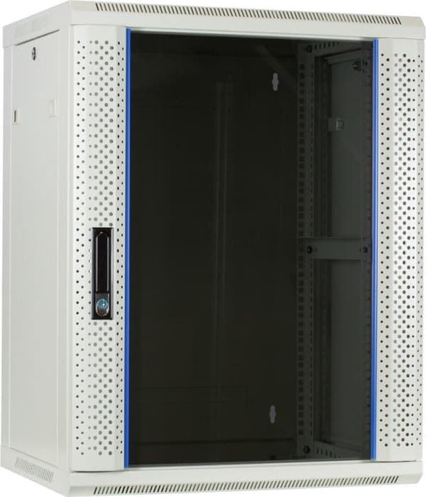 15U hvidt overskab med glaslåge 600x450x770mm