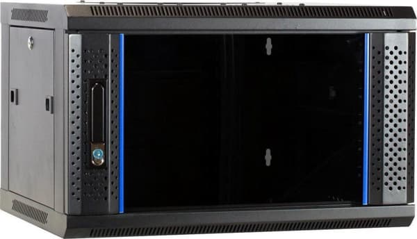 DSIT 6U Patch-kaappi - Seinäkaappi 19" lasiovella, (LxSxK) 600x450x368mm