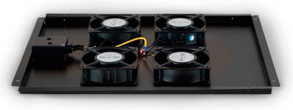 Ventilatorpakke med 4 blæsere og termostat velegnet til 800 mm dybe serverskabe