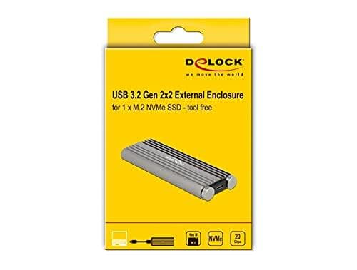 Delockin ulkoinen kotelo M.2 NVMe PCIe SSD:lle