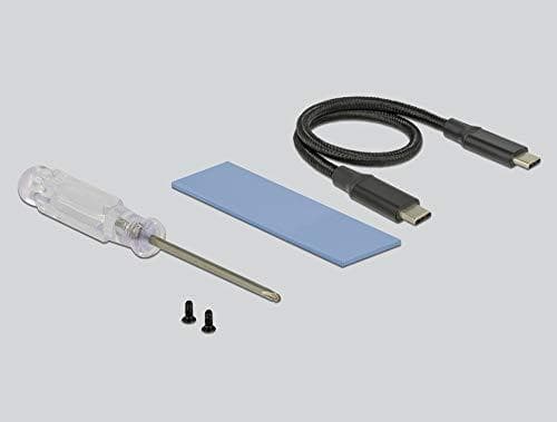 Delockin ulkoinen kotelo USB 3.1 M.2 NVMe:lle, 2280, 2260, 2242 ja 2230, PCIe SSD, USB 10 Gbps, USB Type-C, 42600