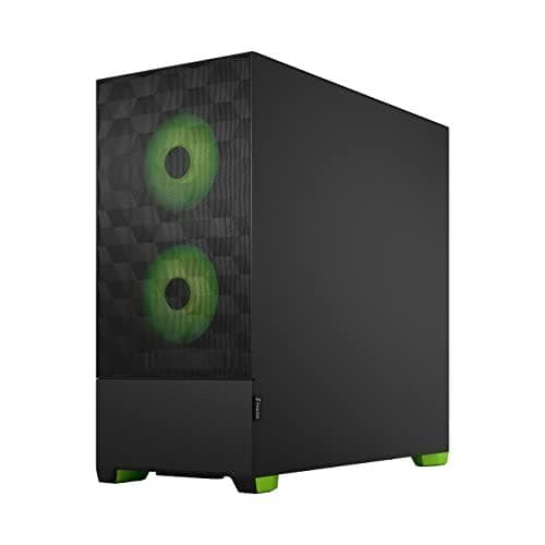 Fractal Design Pop Air RGB - Tower - ATX - sidopanel med fönster (härdat glas) - ingen strömförsörjning (ATX) - grön, klar, tonad - USB/Audio - för Fr