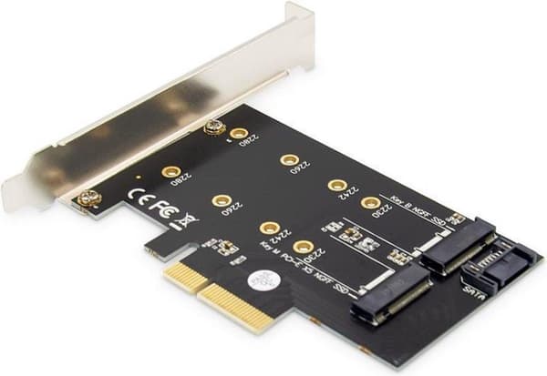 DIGITUS M.2 NGFF/NVMe SSD PCI Express 3.0 (x4) tilføjelseskort