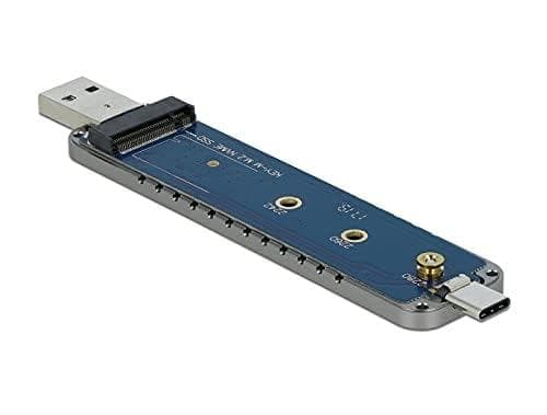 Delock eksternt kabinet til M.2 NVMe PCIe SSD med USB Type-C og Type-A-stik