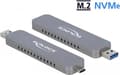 Miniatyrbillede 1 af 4: Delock eksternt kabinet til M.2 NVMe PCIe SSD med USB Type-C og Type-A-stik