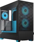 Miniatyrbild 1 av 6: Fractal Design Pop Air RGB - Tower - ATX (härdat glas) - ingen strömförsörjning (ATX) - cyan - USB/Audio - för Fractal Design Model D, Typ D (FD-C-POR