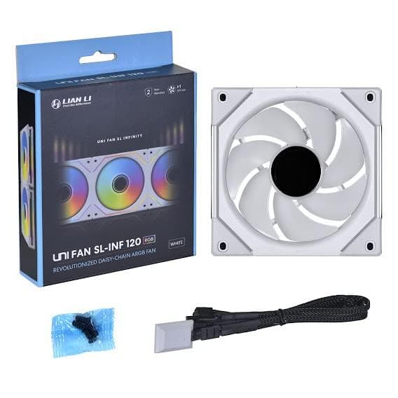 Lian Li UNI FAN SL-INF 120 ARGB PWM - 120mm, valkoinen (UF-SLIN120-1W)