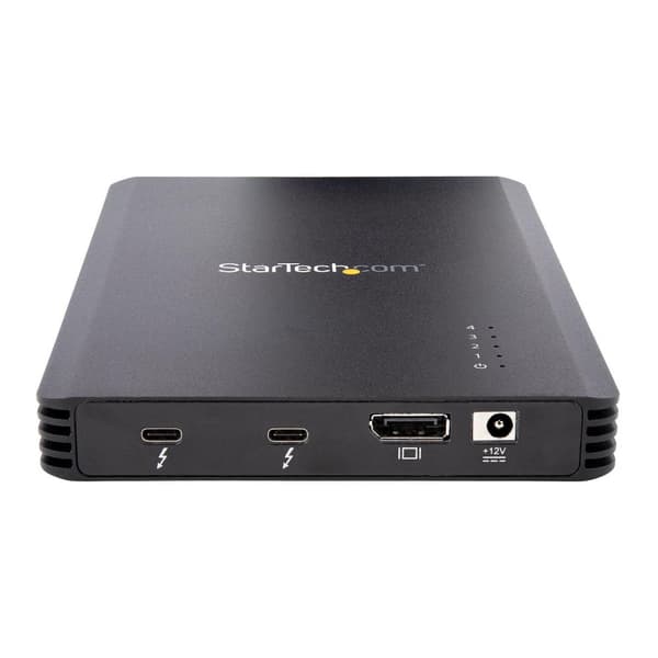 StarTech.com 4 Bay Thunderbolt 3 NVMe-hölje för M.2 NVMe SSD-enheter 1x DisplayPort Video/ 2X TB3 nedströmsportar 40Gbps 72W Strömförsörjning Extern h