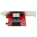 Miniatyrbillede 3 af 5: Mini-SAS-adapter - Dual SFF-8643 til SFF-8644 - med fuld- og lavprofilbeslag - 12 Gbps