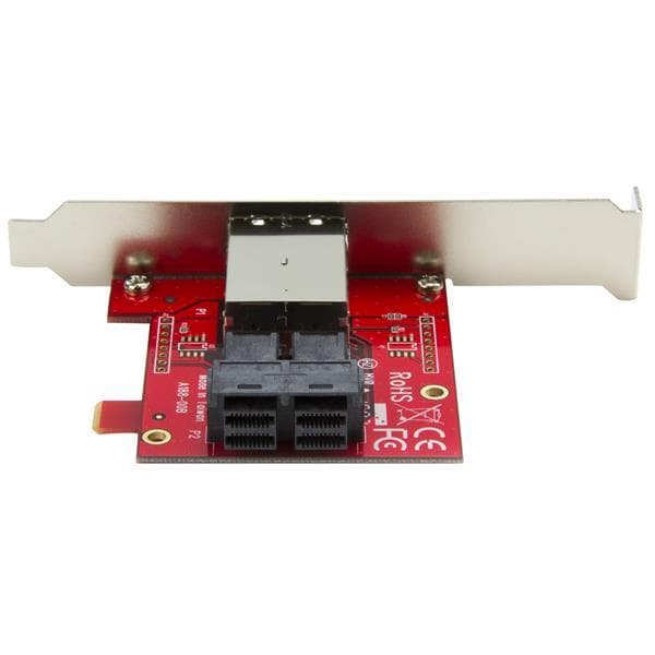 Mini-SAS-adapter - Dual SFF-8643 til SFF-8644 - med fuld- og lavprofilbeslag - 12 Gbps