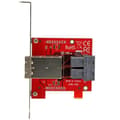 Miniatyrbillede 2 af 5: Mini-SAS-adapter - Dual SFF-8643 til SFF-8644 - med fuld- og lavprofilbeslag - 12 Gbps