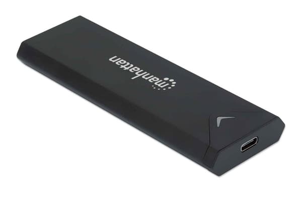 Manhattan 130530 Box Outdoor USB 3.2 SSD SATA M.2 NVMe Black