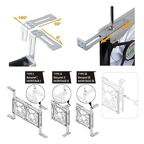 Titan TTC-SC09TZ(B) Computerkølingskomponent Universal Radiator 12cm Sort - Hvid (TTC-SC09TZ(B))