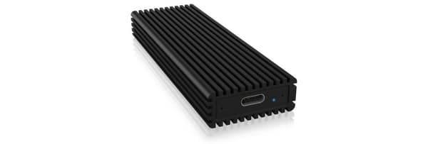 RaidSonic 60482 M.2 harddiskkabinet M.2 PCIe NVMe SSD USB-C® USB 3.2 (Gen 2) Sort