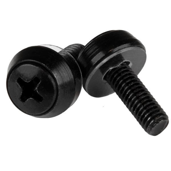 StarTech.com M5 x 12 mm - Monteringsskruer til serverracks - Skruesæt - Sort (pakke med 50) (CABSCREWSB)