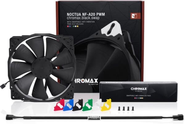 Noctua NF-A20 PWM chromax.black.swap - Ventilatorhus Sort